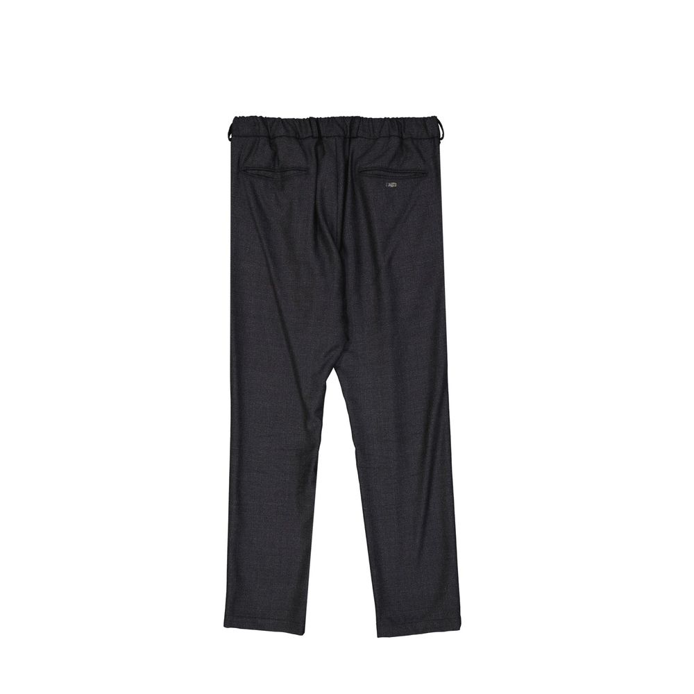 Herno Grey Wool Casual Trousers