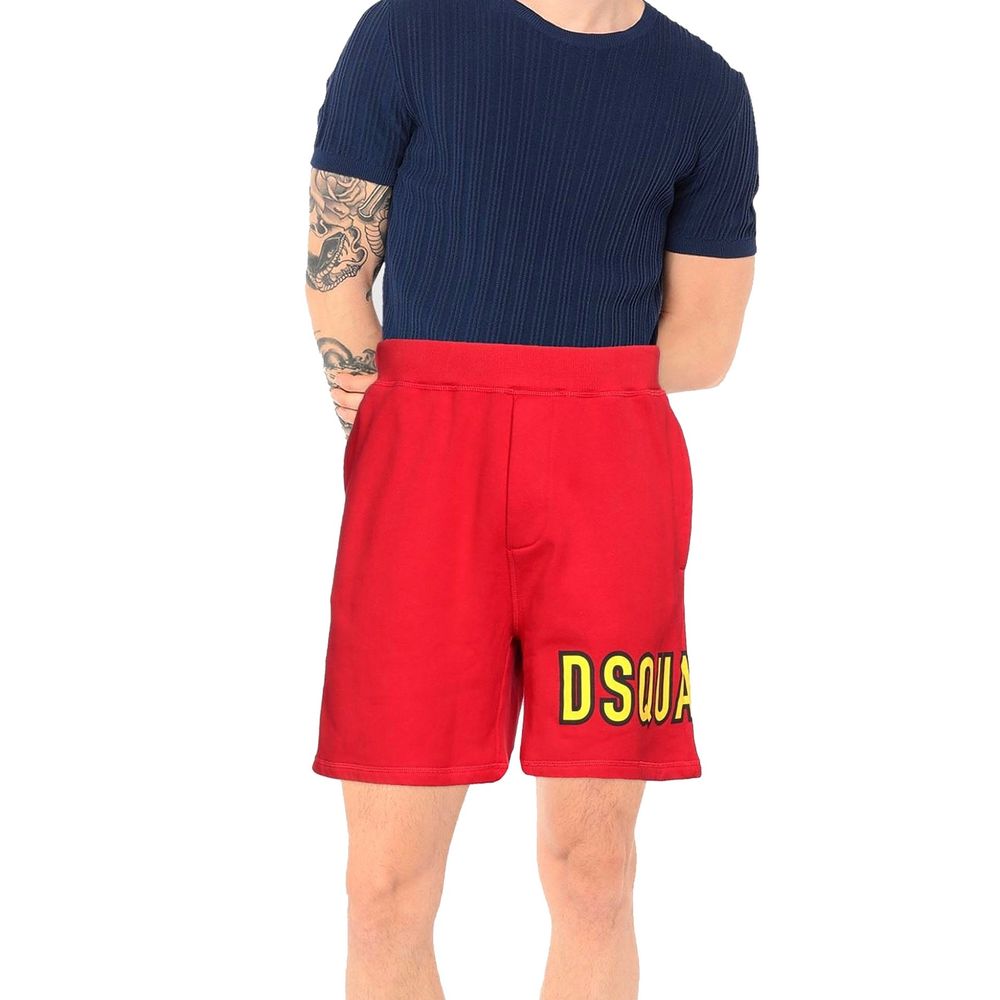 Dsquared2 Red Cotton Shorts