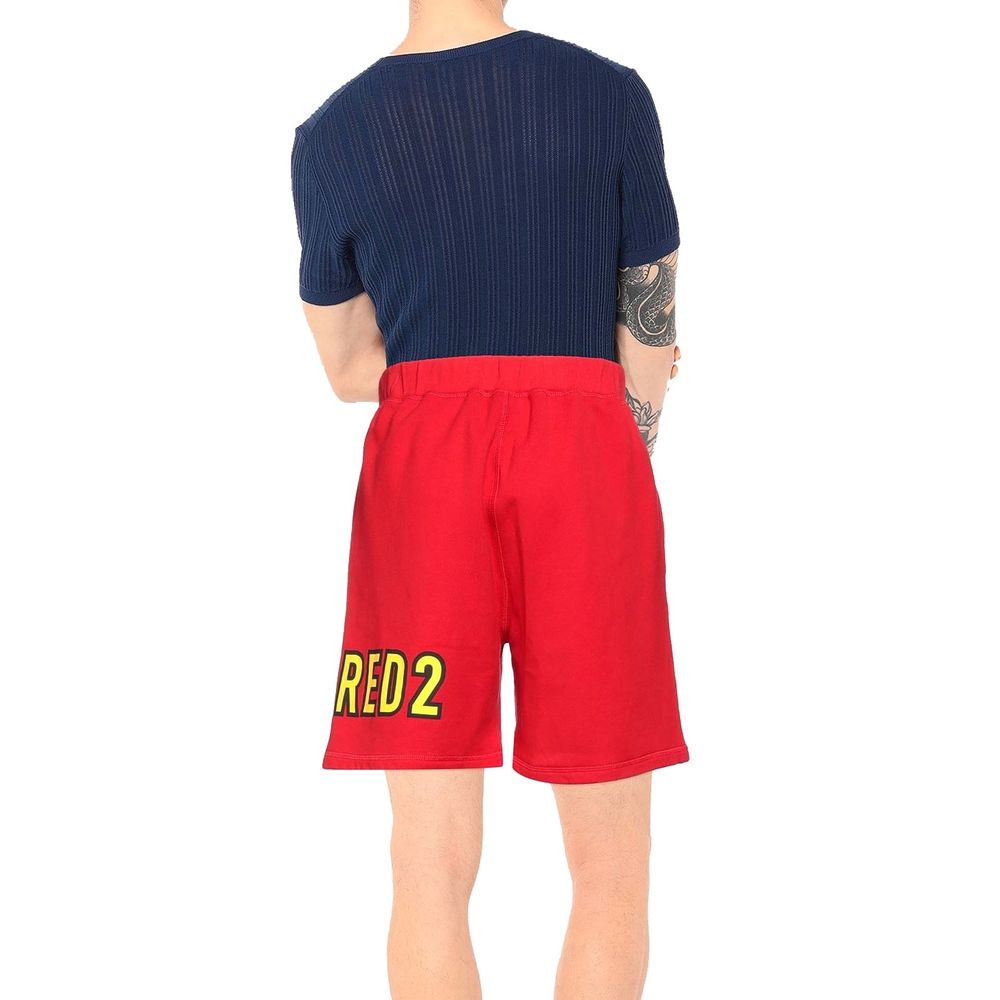Dsquared2 Red Cotton Shorts