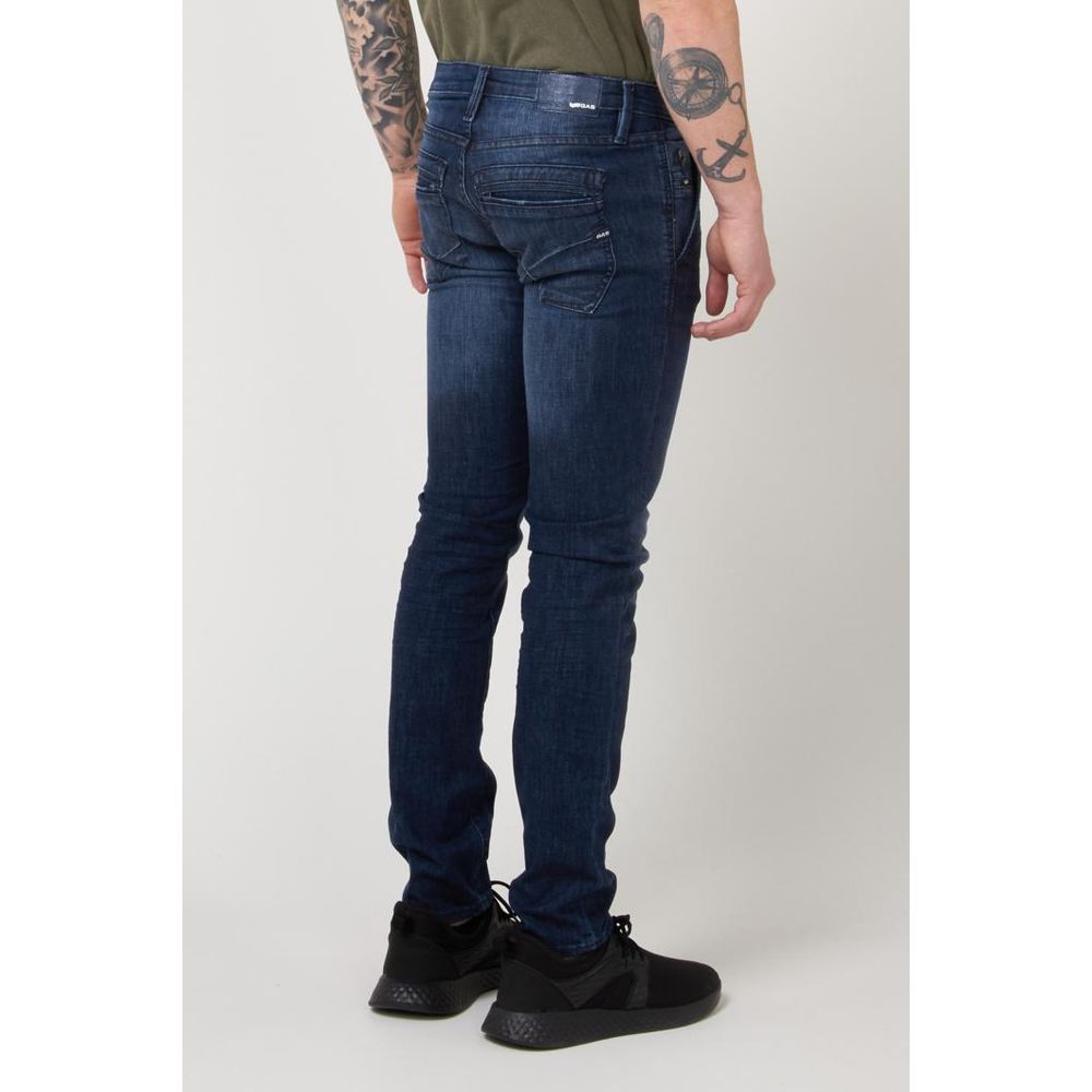 Blue Cotton Slim Fit Jeans