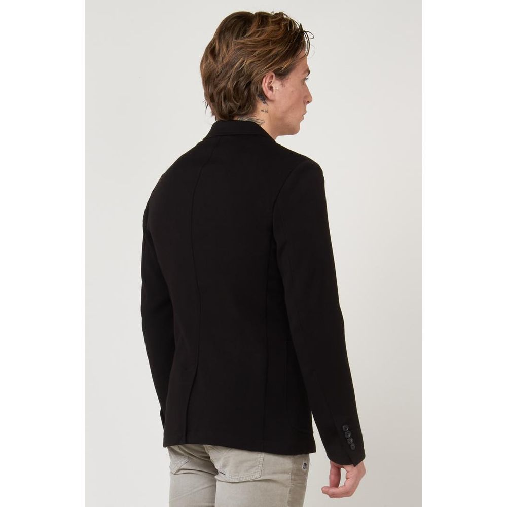 Black Polyester Blazer