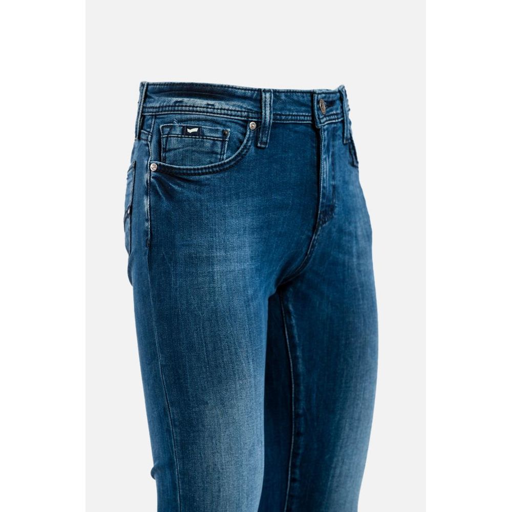 Blue Cotton Slim Fit Jeans