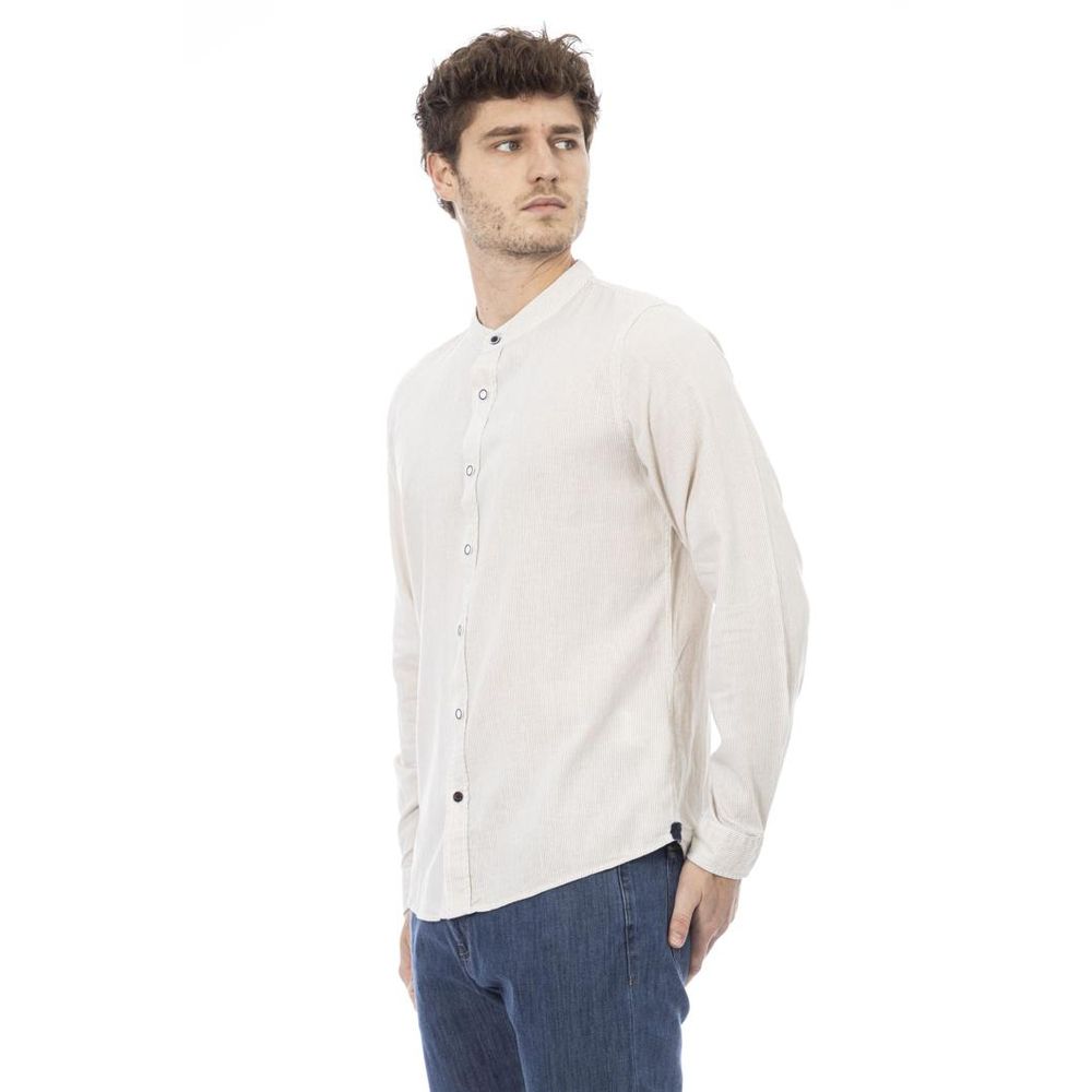 Baldinini Trend White Rayon Long-Sleeve T-Shirt