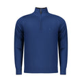 Blue Viscose Men Sweater