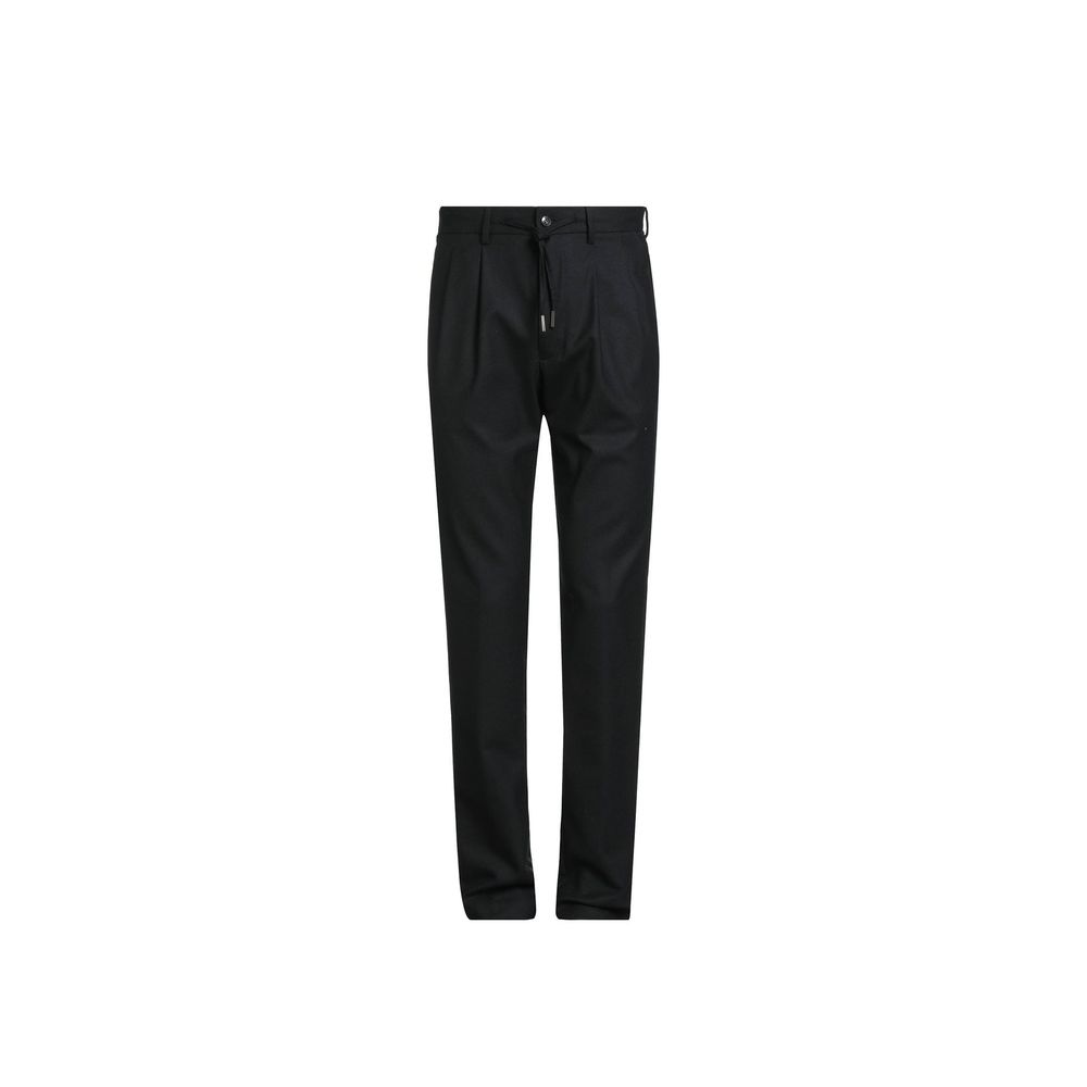 Herno Black Elastane Casual Trousers