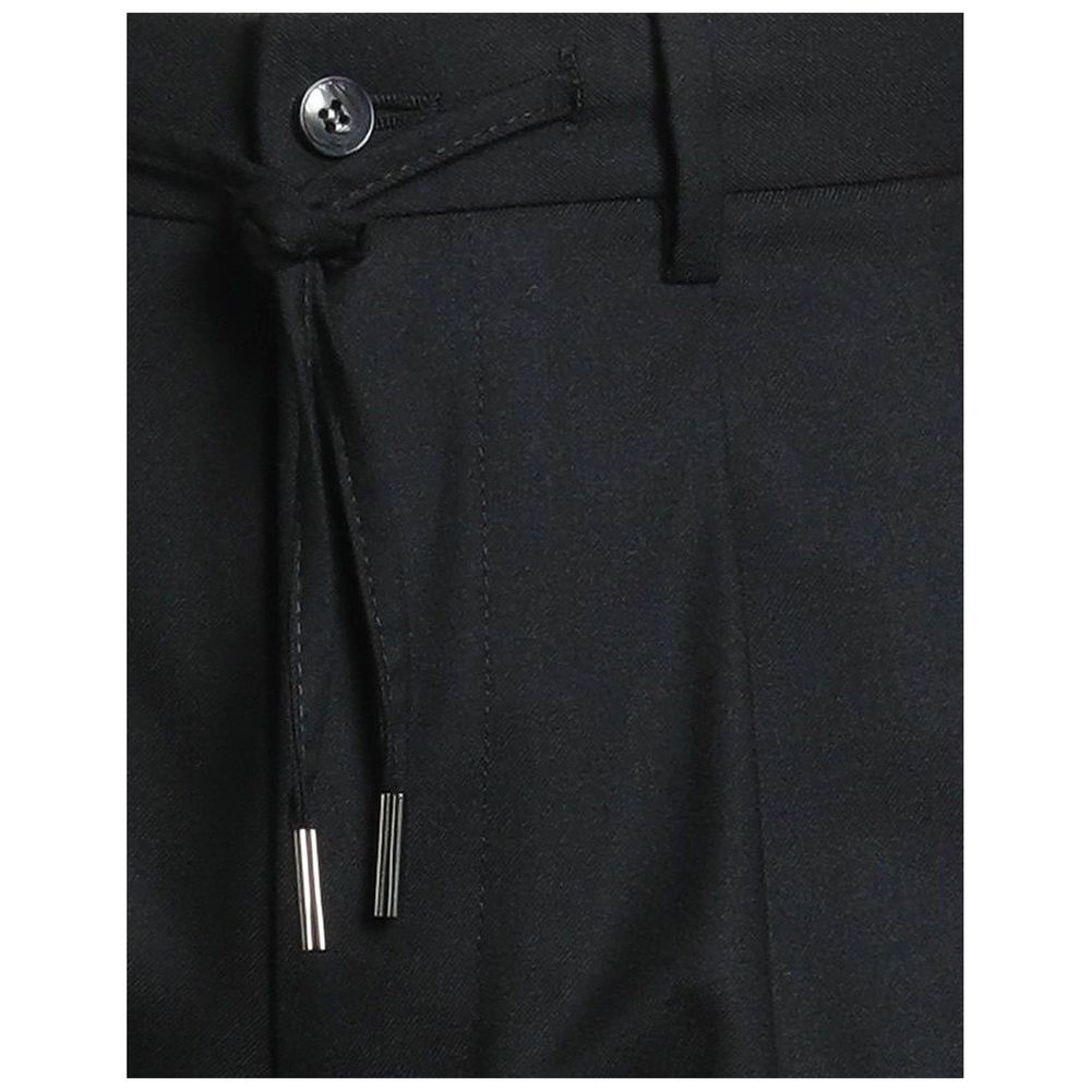 Herno Black Elastane Casual Trousers