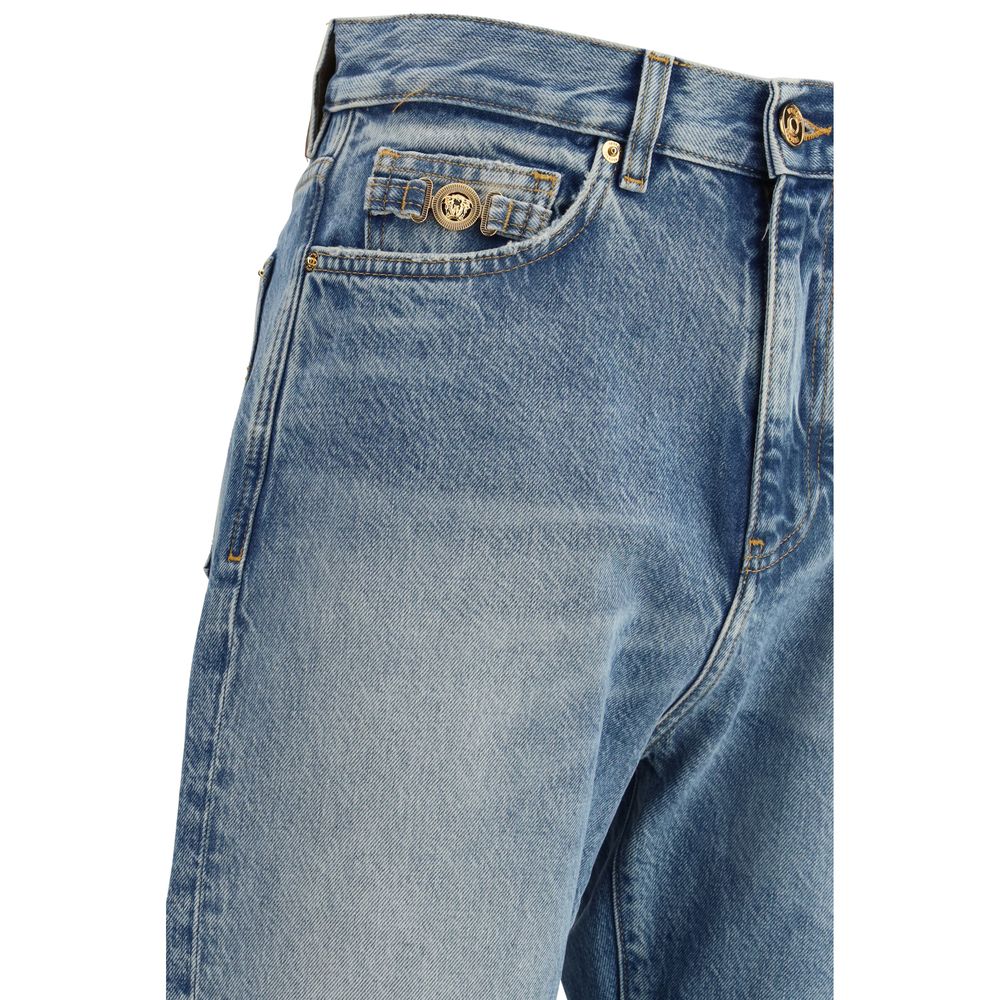 Versace Blue Cotton Jeans