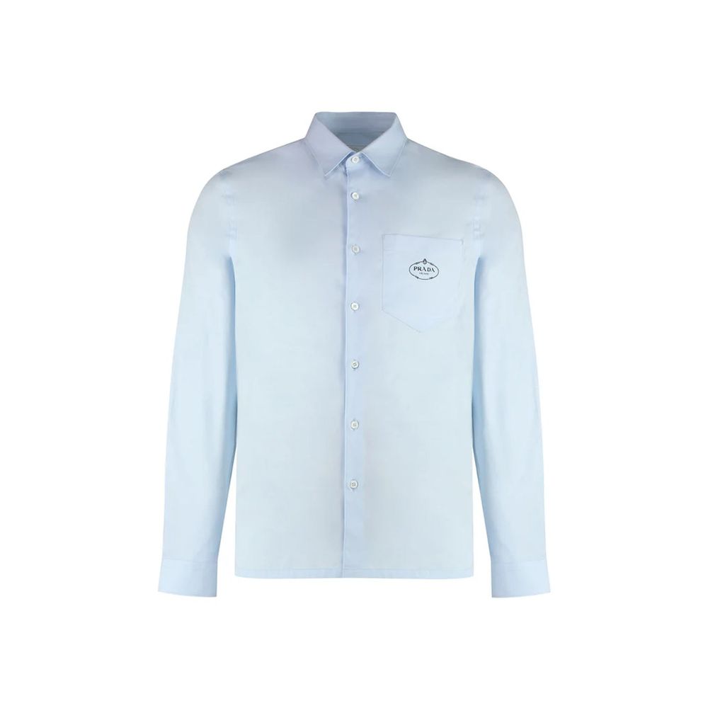 Blue Cotton Dress Shirt