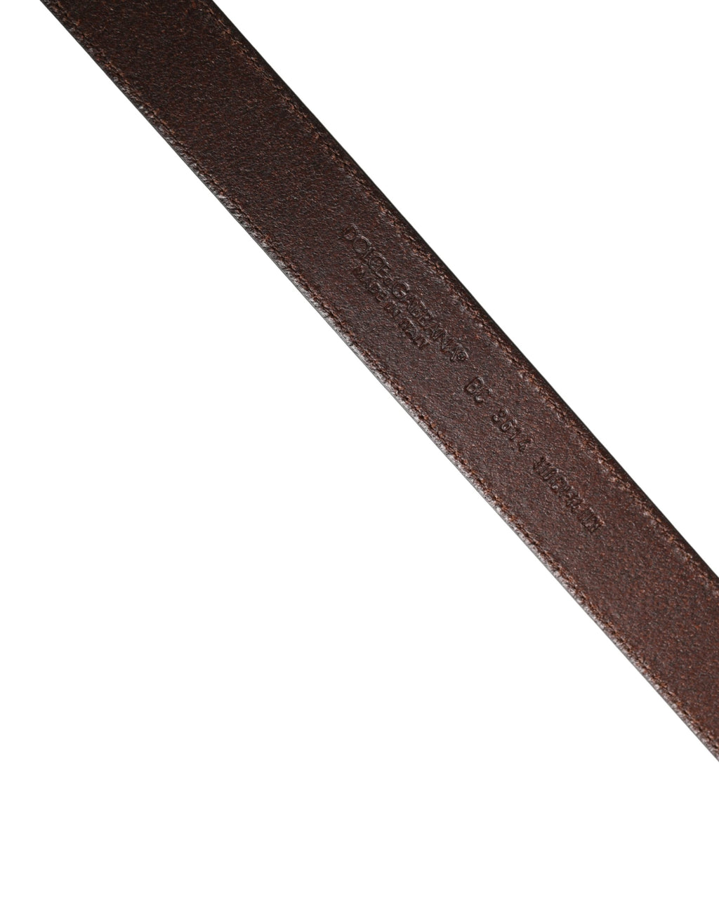 Dolce & Gabbana Brown Classic Leather Metal Buckle Belt