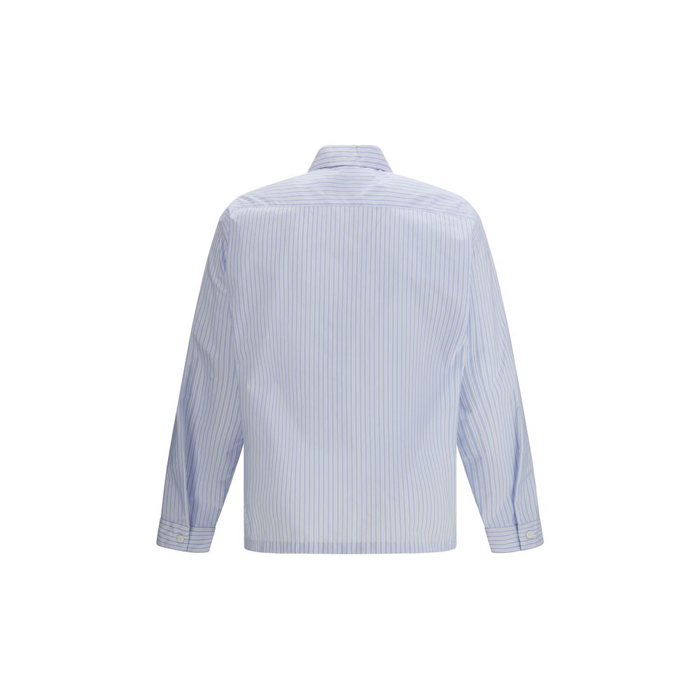 Prada Blue Polyamide Patterned Shirt