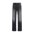 MM6 Maison Margiela Black Cotton Straight-Leg Jeans