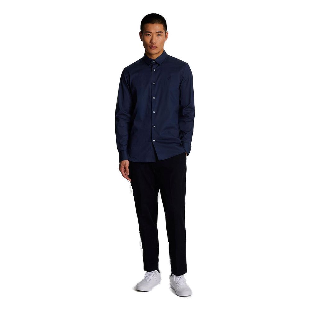 Blue Cotton Dress Shirt