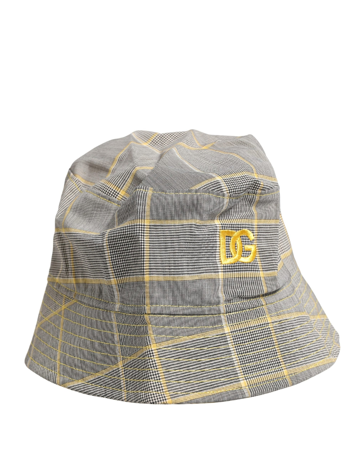 Dolce & Gabbana Grey Checkered Bucket Fisherman Hat