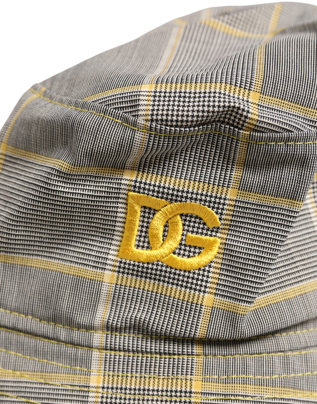 Dolce & Gabbana Grey Checkered Bucket Fisherman Hat