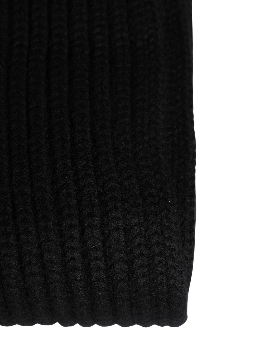 Dolce & Gabbana Black Cashmere Knitted Neck Warmer Scarf