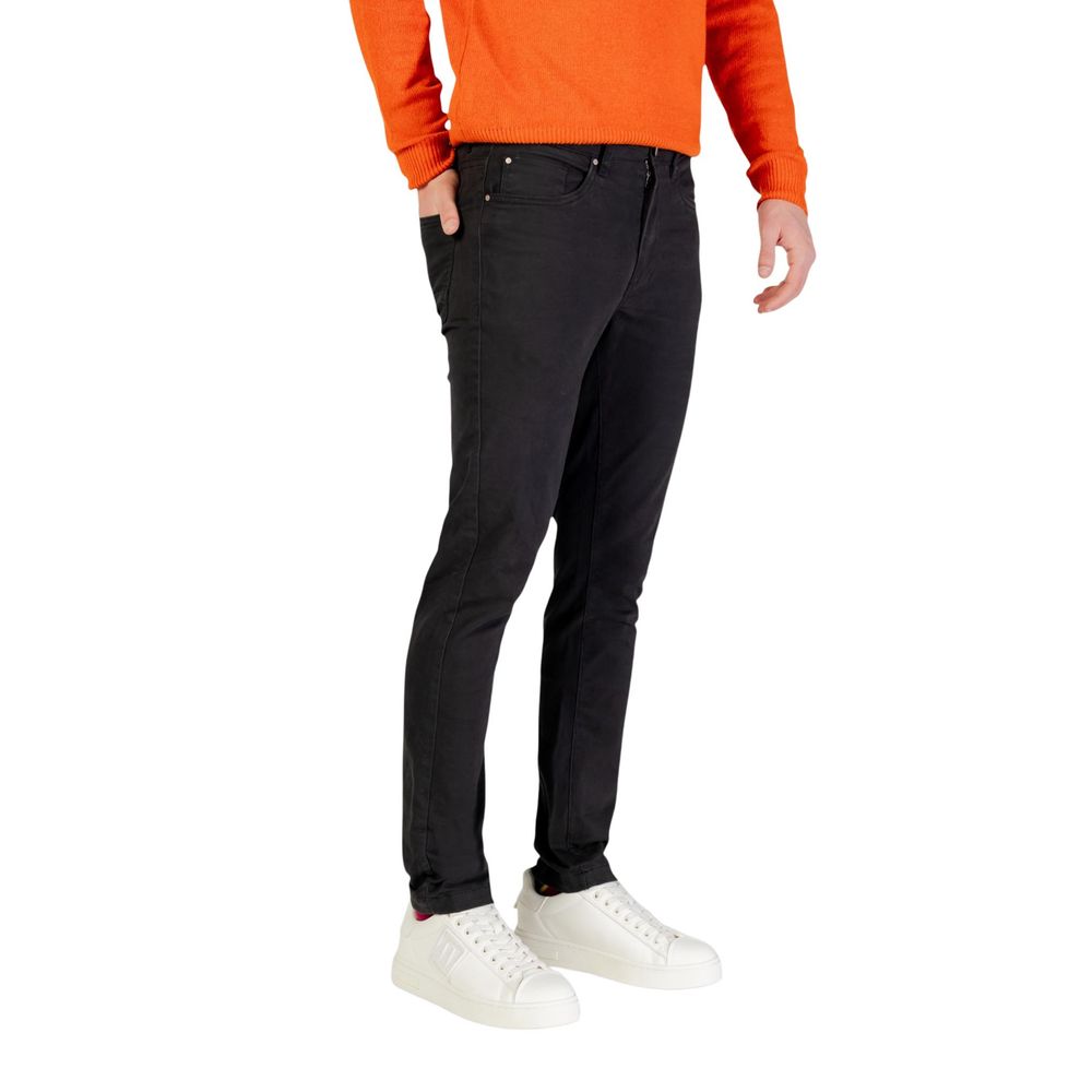 Borghese Grey Cotton Skinny Trousers
