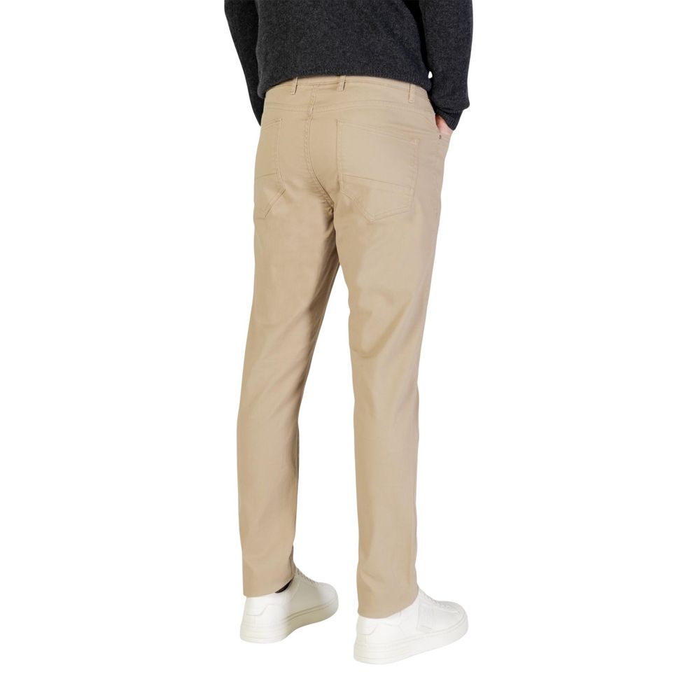 Borghese Beige Cotton Skinny Trousers