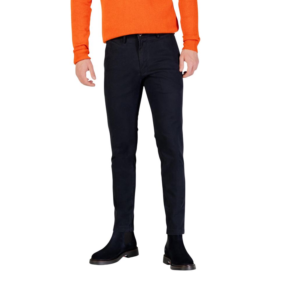 Borghese Blue Cotton Skinny Trousers