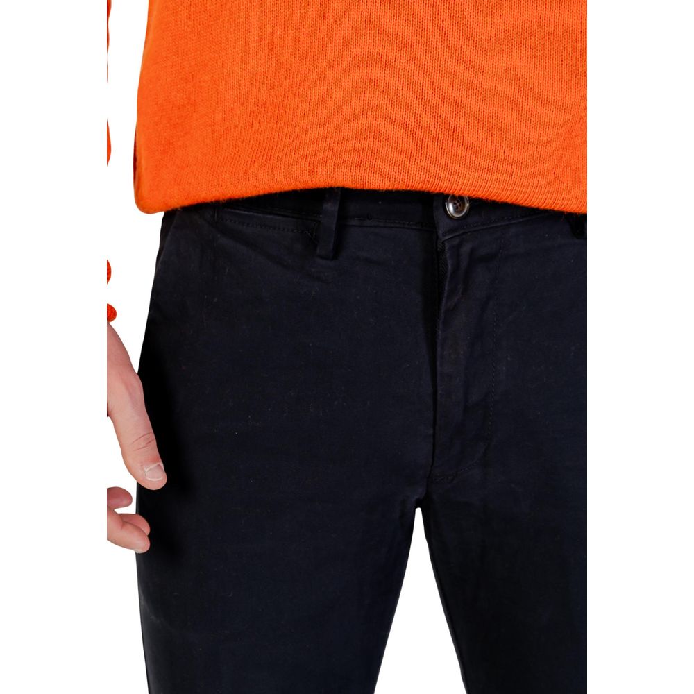 Borghese Blue Cotton Skinny Trousers