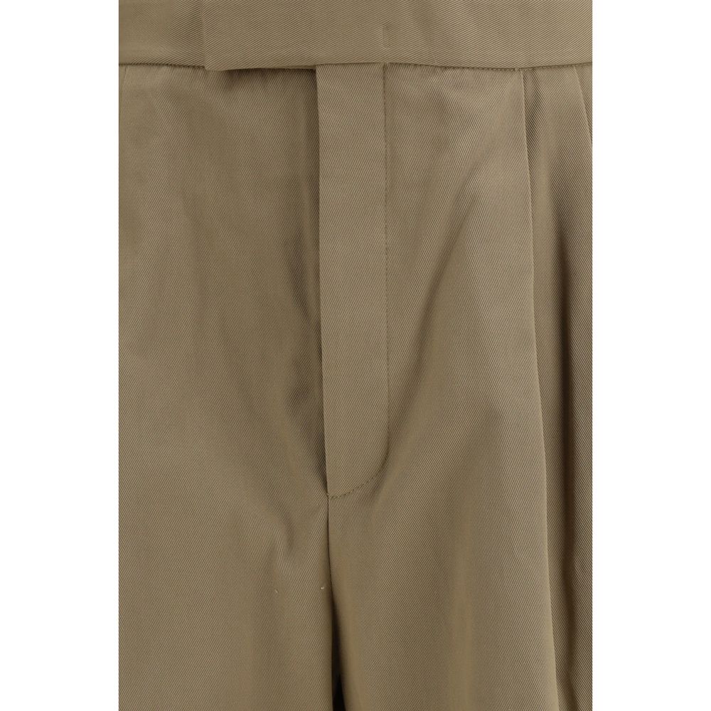 Thom Browne Beige Cotton Casual Trousers