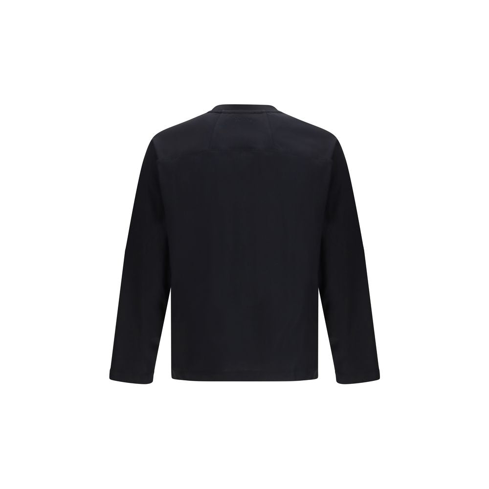 Laminar Black Cotton Long-Sleeve T-Shirt
