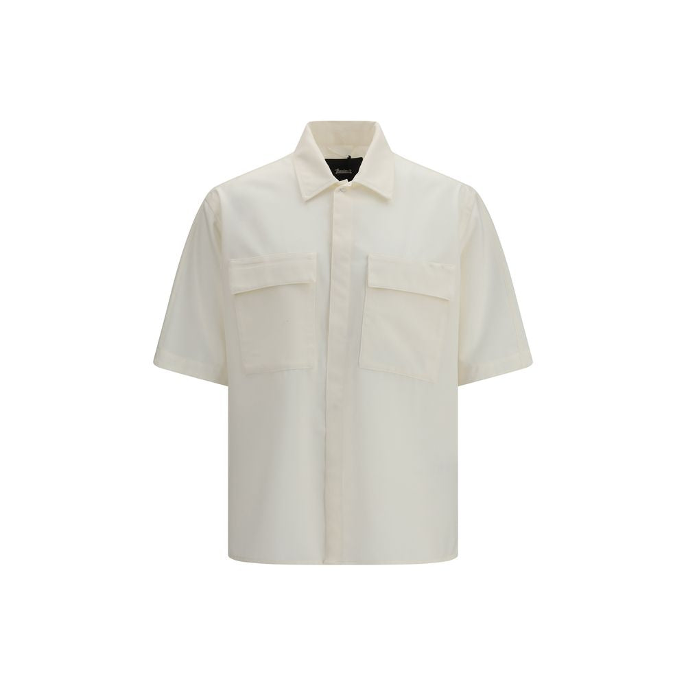 Laminar Beige Polyester Short-Sleeve Shirt
