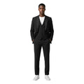 Black Polyester Three-Piece Suit