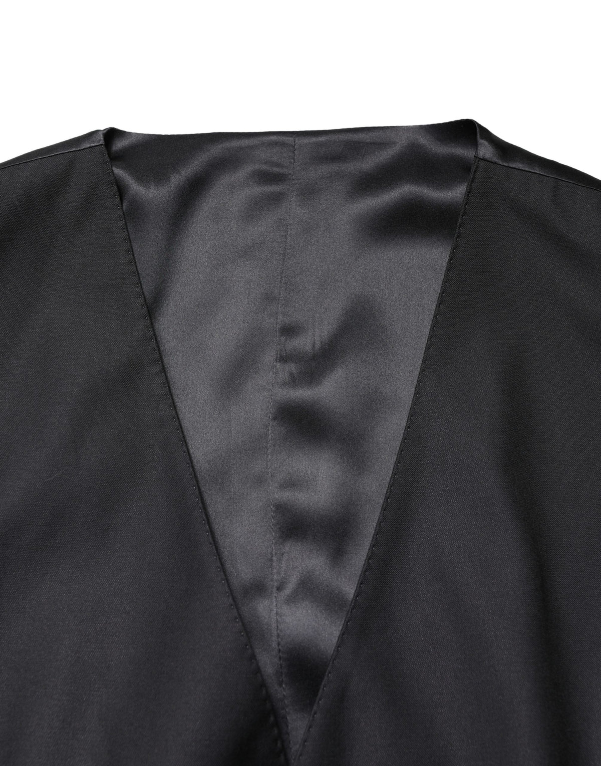 Dolce & Gabbana Black Wool Single-Breasted Waistcoat