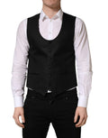 Dolce & Gabbana Black Stripe Single-Breasted Waistcoat