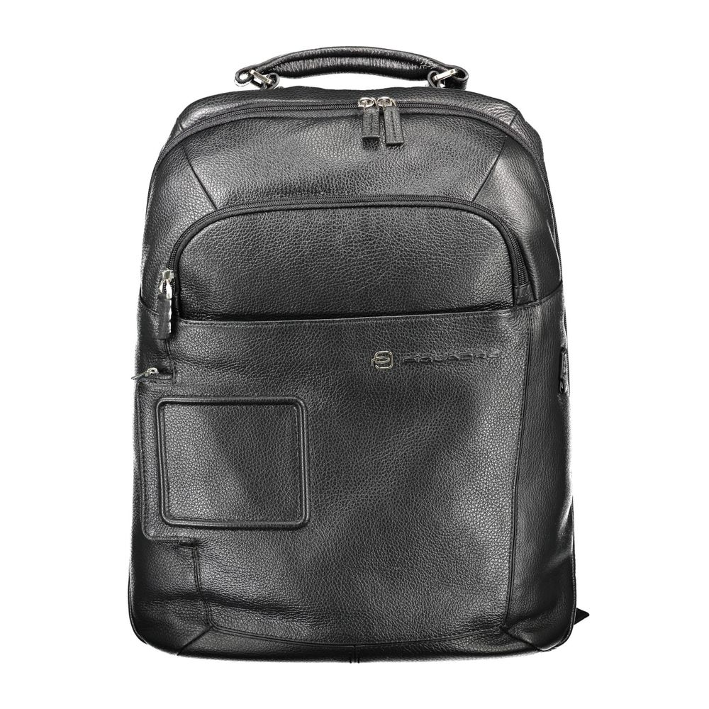 Black Leather Men's Backpack