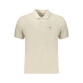 Beige Cotton Mens Polo Shirt