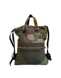 Dolce & Gabbana Military Green Patchwork Backpack