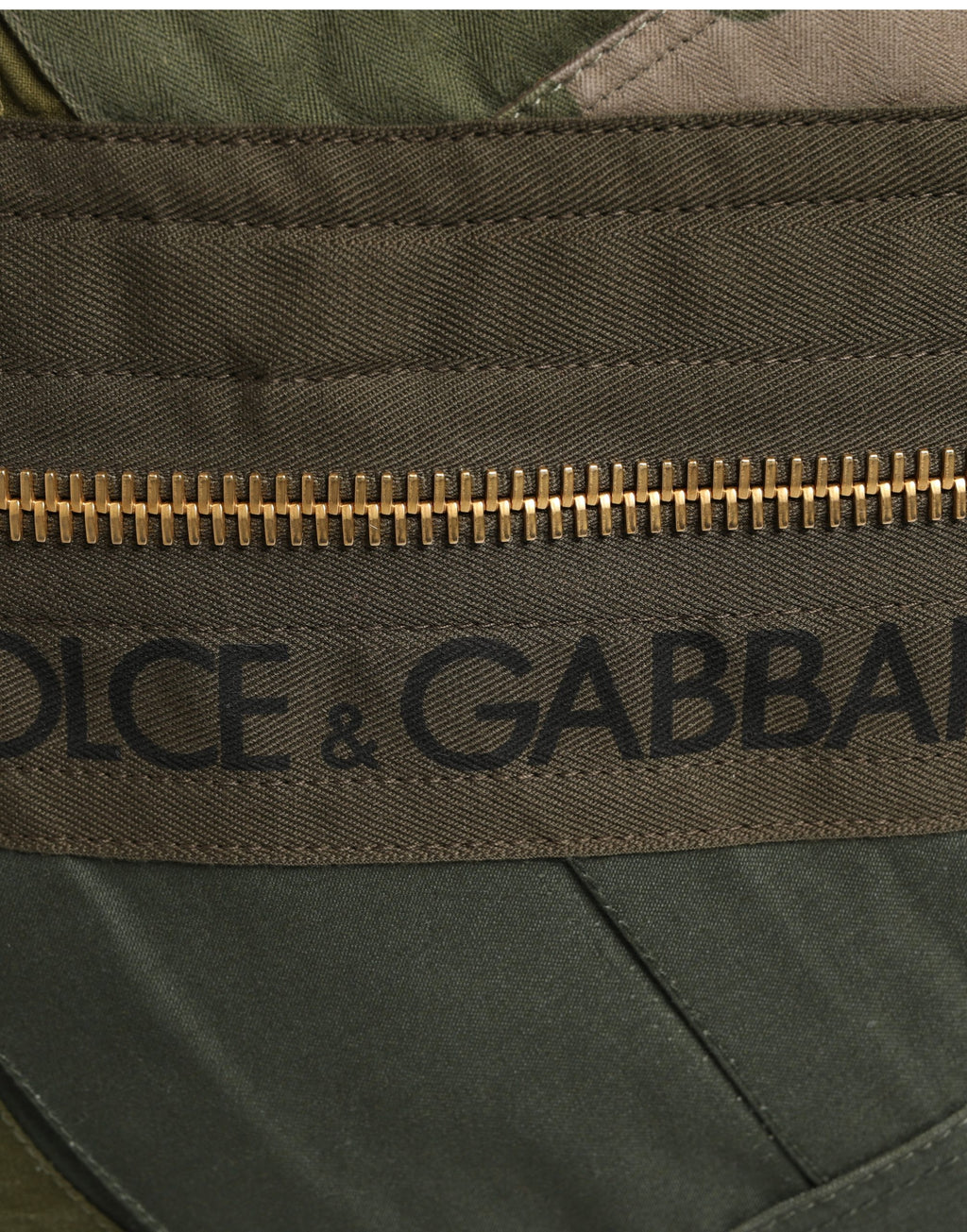 Dolce & Gabbana Military Green Patchwork Backpack