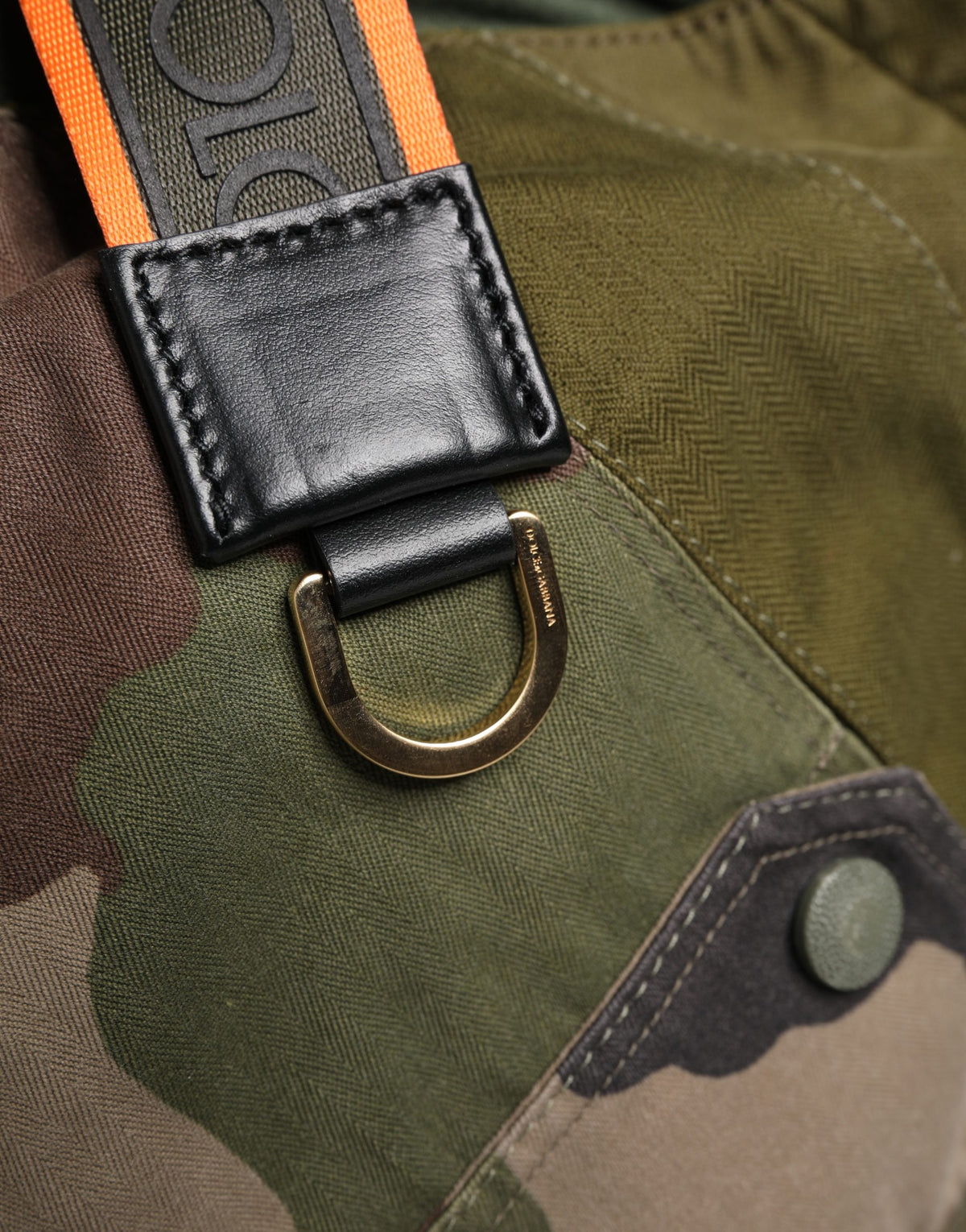 Dolce & Gabbana Military Green Patchwork Backpack