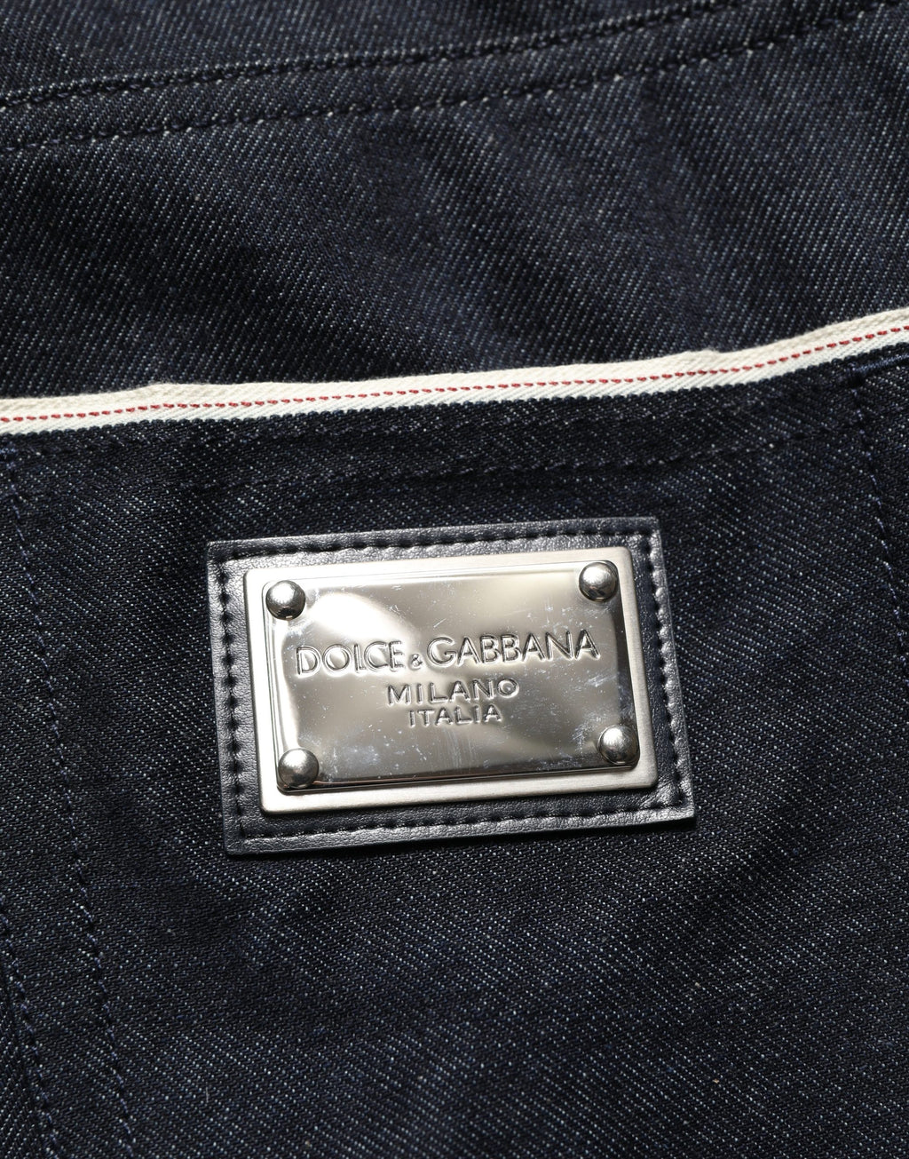 Dolce & Gabbana Black Cotton Mid-Waist Classic Jeans