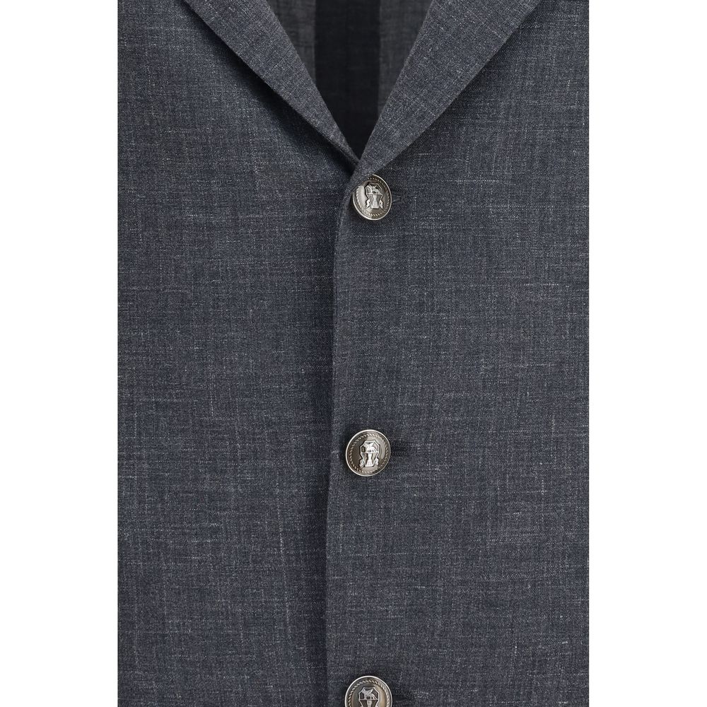 Brunello Cucinelli Grey Wool Blazer