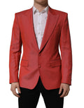 Dolce & Gabbana Red Wool Single-Breasted Blazer