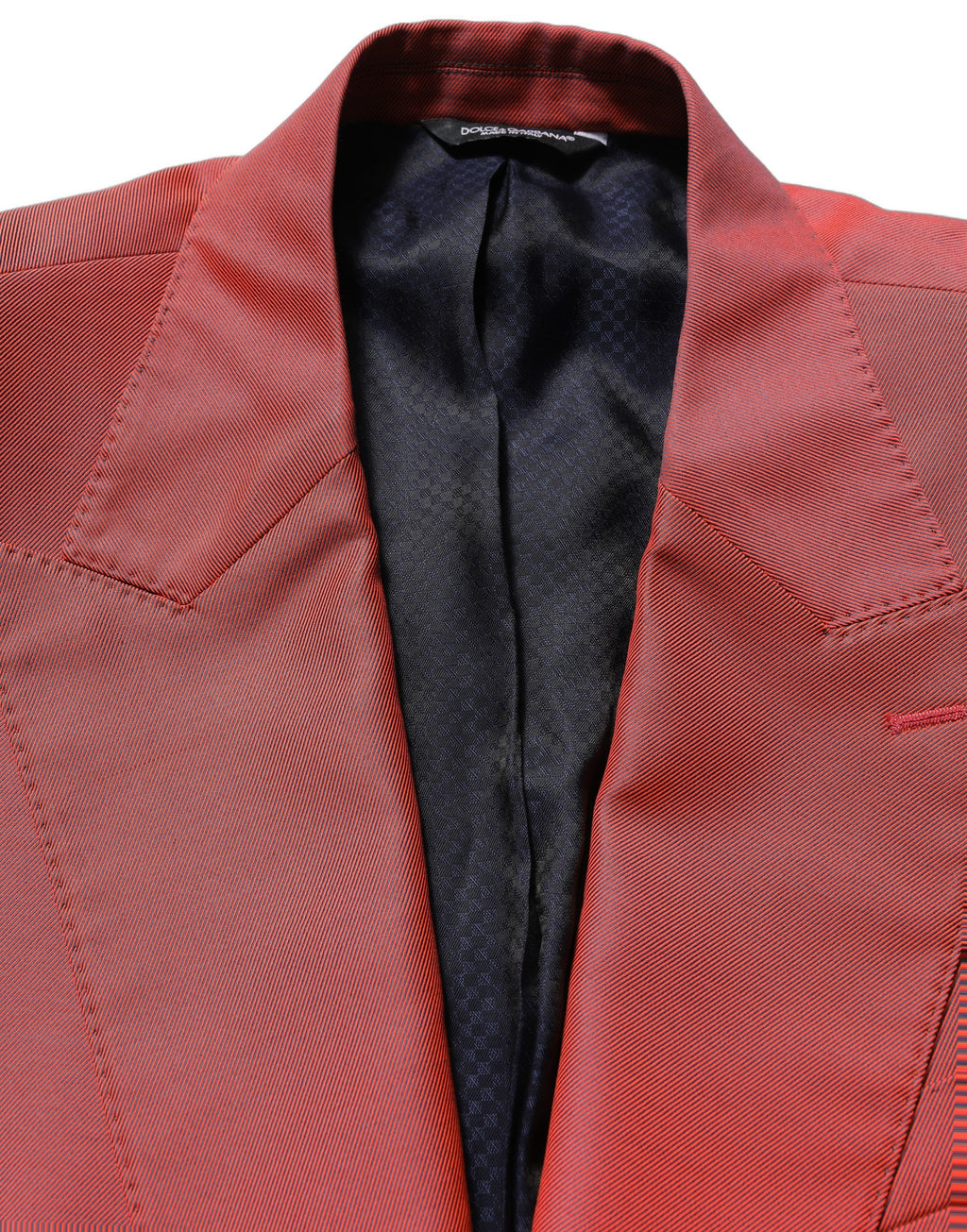 Dolce & Gabbana Red Wool Single-Breasted Blazer