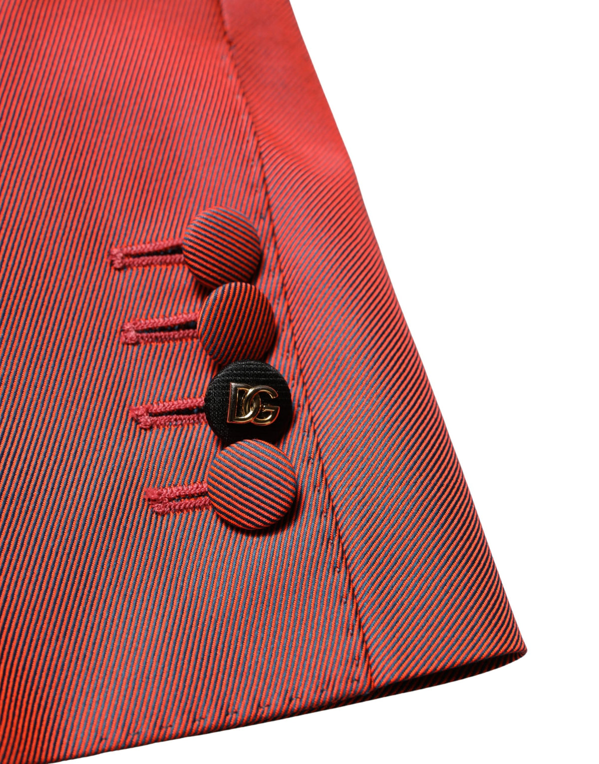 Dolce & Gabbana Red Wool Single-Breasted Blazer