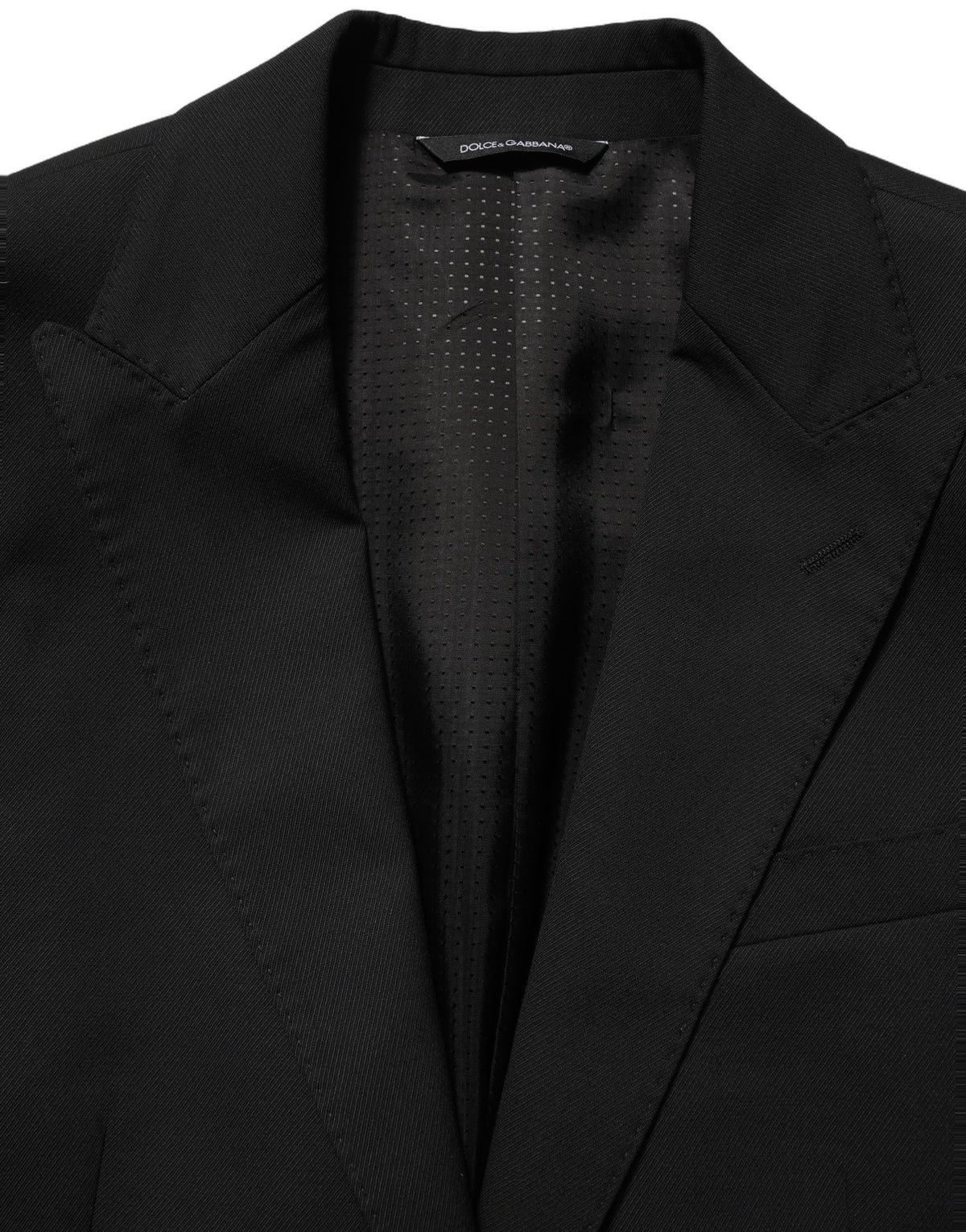 Dolce & Gabbana Black Polyester Single-Breasted Blazer