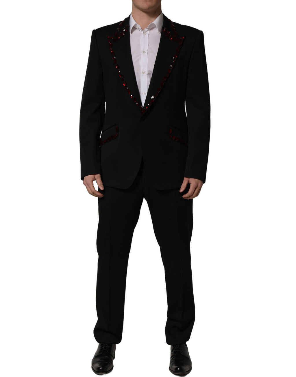 Dolce & Gabbana Black Crystal Embellished 2-Piece Suit