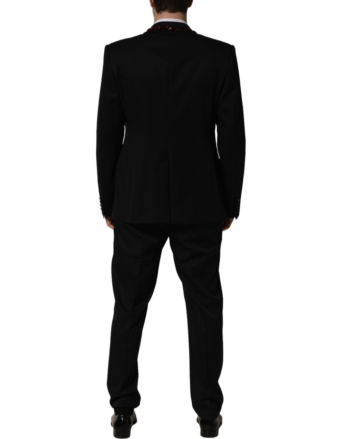Dolce & Gabbana Black Crystal Embellished 2-Piece Suit