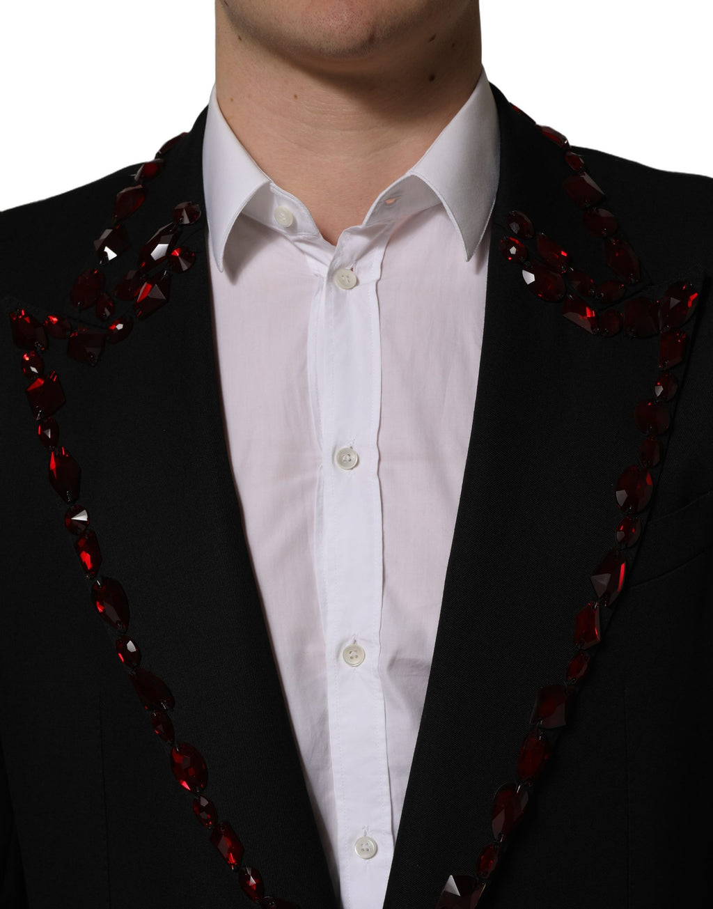 Dolce & Gabbana Black Crystal Embellished 2-Piece Suit