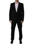 Dolce & Gabbana Black Crystal Embellished 2-Piece Suit