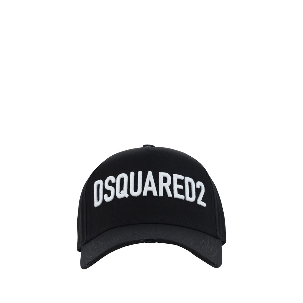 Dsquared2 Black Cotton Baseball Cap