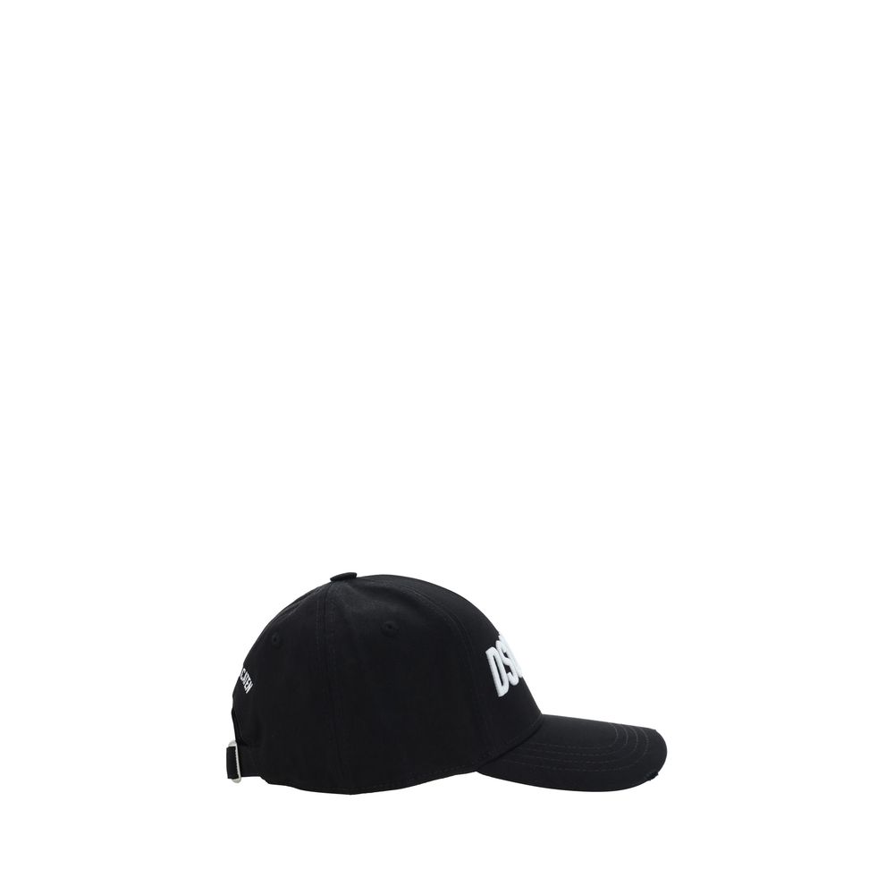 Dsquared2 Black Cotton Baseball Cap