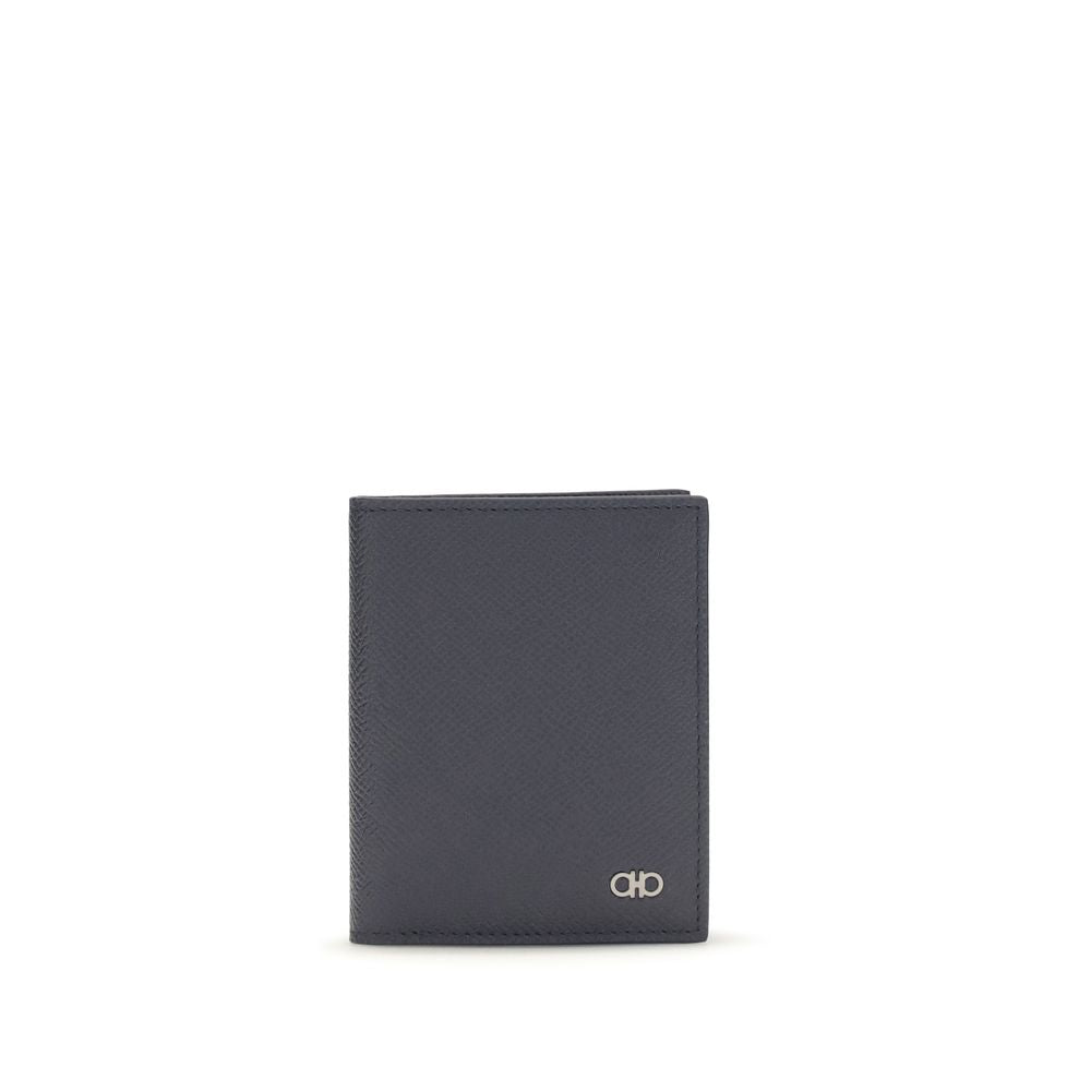 Ferragamo Blue Calf Leather Wallet