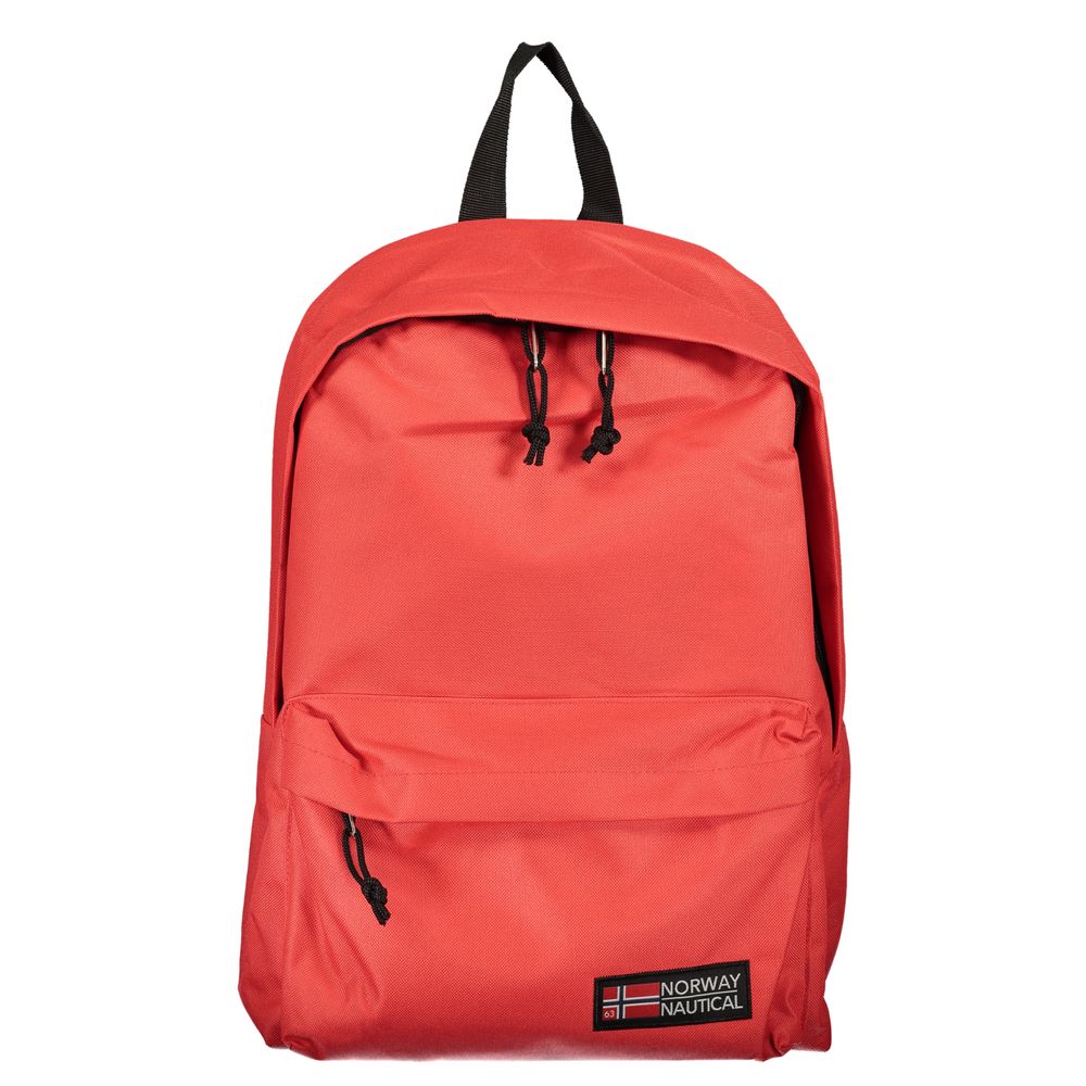 Red Polyester Men's Backpack