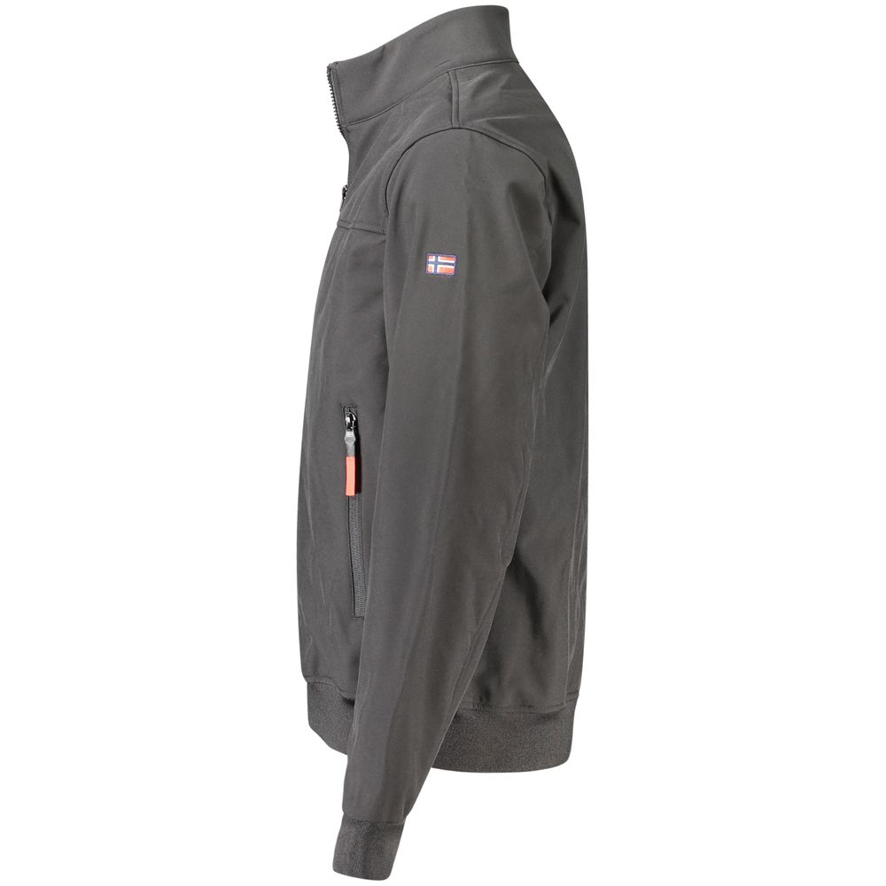 Black Polyester Men's Jacket