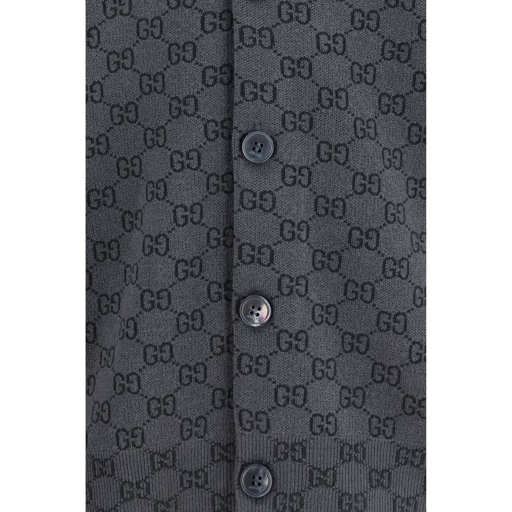 Gucci Grey Wool Cardigan